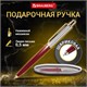 Ручка подарочная шариковая BRAUBERG Soprano, СИНЯЯ, корпус серебристый с бордовым, 0,5мм, 143485 143485 - фото 269526