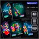 Тетрадь А5, 48 л., BRAUBERG, скоба, клетка, матовая ламинация, выборочный лак, Animals Pop-Art (микс в спайке), 404374 404374 - фото 278417