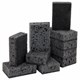 Губки для посуды SQUARE BLACK 98х66х30 мм, КОМПЛЕКТ 10 шт., КРУПНОПОРИСТЫЙ поролон/абразив LAIMA, 60 608648