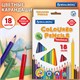 Карандаши цветные BRAUBERG PREMIUM, 18 цветов, трехгранные, грифель 3 мм, 181662 181662 - фото 294656