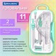 Готовальня BRAUBERG SCHOOL KIT, 11 предметов, циркуль 115 мм, циркуль 125 мм, чертежные принадлежности, мятный цвет, 210706 210706 - фото 295696