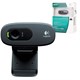 Веб-камера LOGITECH C270, 1/3 Мп, микрофон, USB 2.0, регулируемый крепеж, черная 350834 - фото 299575