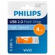 Флеш-диск 4 GB PHILIPS VIVID, разъем USB 2.0, оранжевый, FM04FD05B/97 514087 - фото 303999