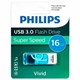 Флеш-диск 16 GB PHILIPS VIVID, разъем USB 3.0, синий, FM16FD00B/97 514094 - фото 304006