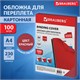Обложки картонные для переплета, А4, КОМПЛЕКТ 100 шт., тиснение под кожу, 230 г/м2, красные, BRAUBERG, 530948 530948 - фото 304181