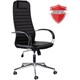 Кресло офисное BRABIX Pilot EX-610 CH premium, хром, кожзам, черное, 532418 532418 - фото 304519