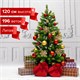 Ель новогодняя искусственная "Premium" 120 см, литой ПЭТ, зеленая, ЗОЛОТАЯ СКАЗКА, 591309 591309 - фото 304848