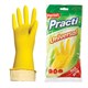 Перчатки МНОГОРАЗОВЫЕ латексные PACLAN Practi Universal, хлопчатобумажное напыление, размер M (средний), желтые, вес 50 г 602481 - фото 305645