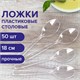 Ложка столовая одноразовая пластиковая 180 мм, прозрачная, КОМПЛЕКТ 50 шт., ЭТАЛОН, WELDAY, 607835 607835 - фото 306791