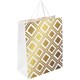 Пакет подарочный (1 штука) 26x13x32 см, ЗОЛОТАЯ СКАЗКА "Gold Luxury", тиснение фольгой, белый, 608249 608249 - фото 306988