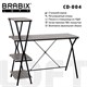 Стол на металлокаркасе BRABIX "LOFT CD-004", 1200х535х1110 мм, 3 полки, цвет дуб антик, 641219 641219 - фото 308740