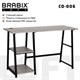 Стол на металлокаркасе BRABIX "LOFT CD-006", 1200х500х730 мм, 2 полки, цвет дуб антик, 641225 641225 - фото 308746