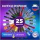 Набор ниток для вышивания (мулине) АССОРТИ, 25 цветов по 10 м, х/б, ОСТРОВ СОКРОВИЩ, 662792 662792 - фото 309023