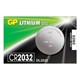 Батарейка GP Lithium, CR2032, литиевая, 1 шт., в блистере (отрывной блок), CR2032-7C5 454101 - фото 321956
