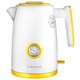 Чайник с термометром BRAYER BR1018, 1,7 л, 2200 Вт, закрытый нагревательный элемент, сталь, белый 456061