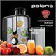 Соковыжималка POLARIS PEA 0829 Fruit Fusion, 800 Вт, стакан 0,35 л, емкость жмыха 1 л, пластик, сталь/черный, 15935 456738 - фото 322406