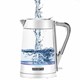 Чайник POLARIS PWK 1715 CGL, 1,7 л, 1850-2200 Вт, закрытый нагревательный элемент, стекло, белый, 54125, PWK 1715 CGL w 456760 - фото 322420