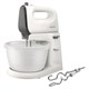 Миксер PHILIPS HR3745/00 на подставке 450 Вт, 5 скоростей, 2 венчика, 2 крюка для теста, чаша, белый 456937 - фото 322476