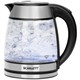 Чайник SCARLETT SC-EK27G54, 1,7 л, 1800 Вт, закрытый нагревательный элемент, стекло, стальной 457213 - фото 322540