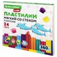 Пластилин мягкий восковой BRAUBERG KIDS, 24 цвета, 360 г, со стеком, 106498 106498 - фото 323025