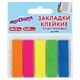 Закладки клейкие неоновые ЮНЛАНДИЯ, 45х12 мм, 100 штук (5 цветов х 20 листов), на пластиковом основании, 111354 111354 - фото 323234