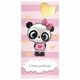 Конверт для денег "С ДНЁМ РОЖДЕНИЯ!", Панда, розовый, 166х82 мм, фольга, ЗОЛОТАЯ СКАЗКА, 113762 113762