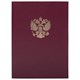 Книга учета 96 л., клетка, твердая, бумвинил, офсет, герб, А4 (200х290 мм), BRAUBERG, бордовая, 130276 130276 - фото 324821
