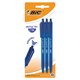 Ручки шариковые автоматические BIC "Round Stic Clic", НАБОР 3 шт., СИНИЕ, линия письма 0,32 мм, блистер, 926374 143981 - фото 325563