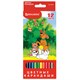 Карандаши цветные BRAUBERG My lovely dogs, 12 цветов, шестигранные, грифель 3 мм, натуральное дерево, 180531 180531 - фото 326381