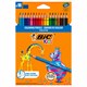 Карандаши цветные BIC "Kids ECOlutions Evolution", 18 цветов, пластиковые, заточенные, европодвес, 937513 181124 - фото 326432