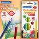 Карандаши цветные BRAUBERG PREMIUM, 12 цветов, шестигранные, грифель 3 мм, 181666 181666 - фото 326507