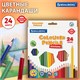 Карандаши цветные BRAUBERG PREMIUM, 24 цвета, шестигранные, грифель 3 мм, 181668 181668 - фото 326508