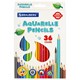 Карандаши цветные акварельные BRAUBERG PREMIUM AQUARELLE, 36 цветов, трехгранные, утолщенный грифель 4 мм, натуральное дерево, 181674 181674 - фото 326513