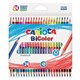 Карандаши двусторонние CARIOCA "Bi-color", 24 штуки, 48 цветов, трехгранные, грифель 3 мм, натуральное дерево, 43031 181704 - фото 326524