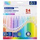 Карандаши цветные BRAUBERG PASTEL, 24 пастельных цвета, трехгранные, грифель 3 мм, натуральное дерево, 181851 181851 - фото 326577