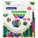 Карандаши цветные двусторонние BRAUBERG PREMIUM TWIN COLOUR, 24 штуки, 48 цветов, шестигранные, грифель 3,3 мм, натуральное дерево, 181875 181875 - фото 326592
