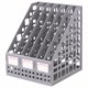Лоток вертикальный для бумаг BRAUBERG "MAXI Plus", 240 мм, 6 отделений, сетчатый, сборный, серый, 237016 237016 - фото 329193