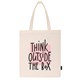 Сумка шоппер BRAUBERG, канвас, 40х35 см, бежевый, "Think outside the box", 271898 271898 - фото 330296