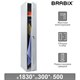 Шкаф металлический для одежды BRABIX "LK 11-30", УСИЛЕННЫЙ, 1 секция, 1830х300х500 мм,18 кг, 291127, S230BR401102 291127 - фото 331097