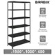 Стеллаж металлический BRABIX ГРАФИТ MS KD-195/40-6, лофт, 1950х1000х400 мм, 6 полок, 291272 291272 - фото 331181
