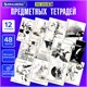 Тетради предметные, КОМПЛЕКТ 12 ПРЕДМЕТОВ, 48 л., матовая ламинация, BRAUBERG, "BLACK&WHITE", 404835 404835 - фото 334284