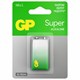 Батарейка GP Super, Крона (6LR61, 6LF22, 1604A), алкалиновая, 1 шт., в блистере, 1604A-5CR1 450625 - фото 334465