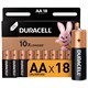 Батарейки КОМПЛЕКТ 18 шт., DURACELL Basic ОРИГИНАЛ, AA (LR6, 15А), алкалиновые, пальчиковые 451464 - фото 334487
