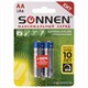 Батарейки КОМПЛЕКТ 2 шт., SONNEN Super Alkaline, АА(LR6,15А), алкалиновые, пальчиковые, в блистере, 451093 451093 - фото 334967