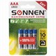 Батарейки КОМПЛЕКТ 4 шт., SONNEN Super Alkaline, AAA (LR03, 24А), алкалиновые, мизинчиковые, в блистере, 451096 451096 - фото 334994
