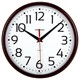 Часы настенные TROYKATIME (TROYKA) 91931912, круг, белые, коричневая рамка, 23х23х4 см 452288 - фото 335241