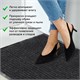 Коврик входной ворсовый влаго-грязезащитный 40х60 см, толщина 7 мм, ребристый, черный, LAIMA, 602863 602863