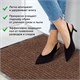 Коврик входной ворсовый влаго-грязезащитный 60х90 см, толщина 7 мм, ребристый, коричневый, LAIMA, 602868 602868