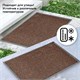 Коврик входной ворсовый влаго-грязезащитный 90х120 см, толщина 7 мм, ребристый, коричневый, LAIMA, 602873 602873