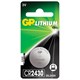 Батарейка литиевая GP Lithium CR2430 "таблетка, дисковая, кнопочная" 1 шт., блистер, CR2430-8C1 454102 - фото 335552